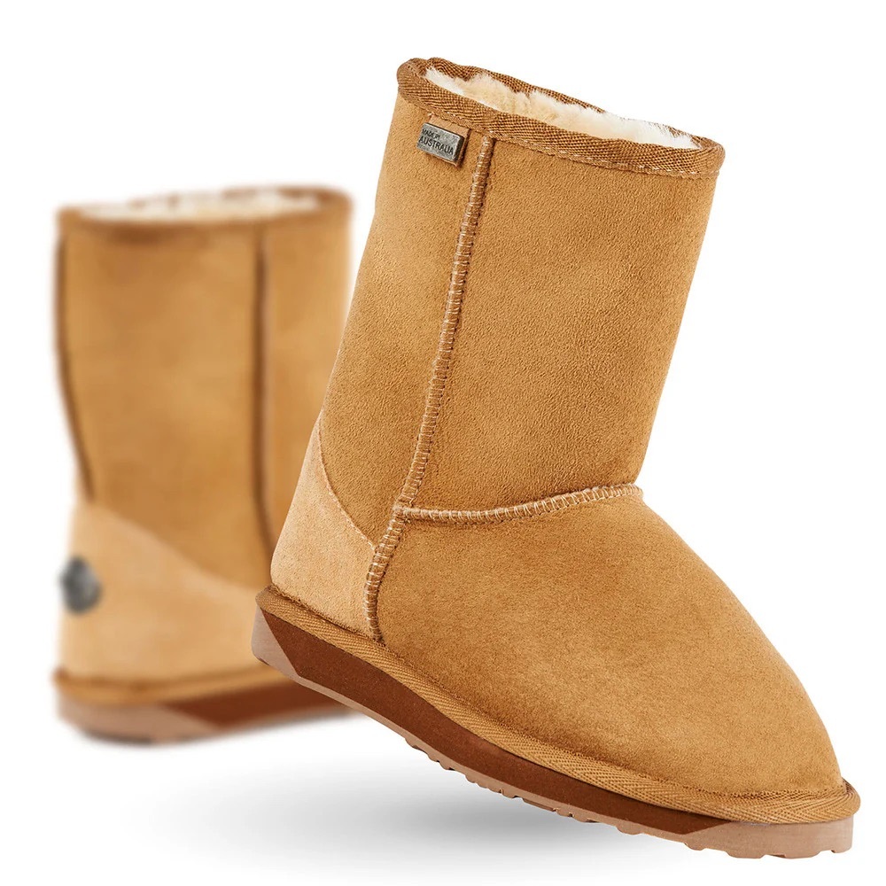 NIB EMU Australia Platinum Stinger Lo in Chestnut SZ 9 Australian Made UGG BOOTS